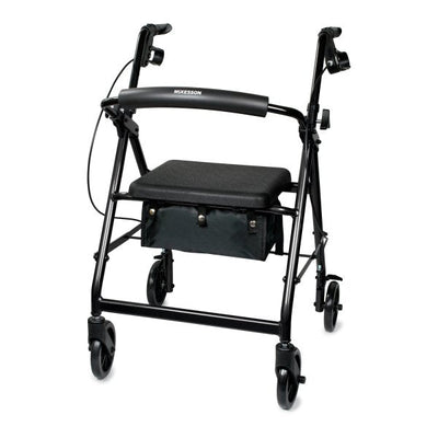 McKesson Folding Aluminum 4-Wheel Rollator - 1065266_EA - 1 McKesson Folding Aluminum 4-Wheel Rollator - 1065266_EA - 1