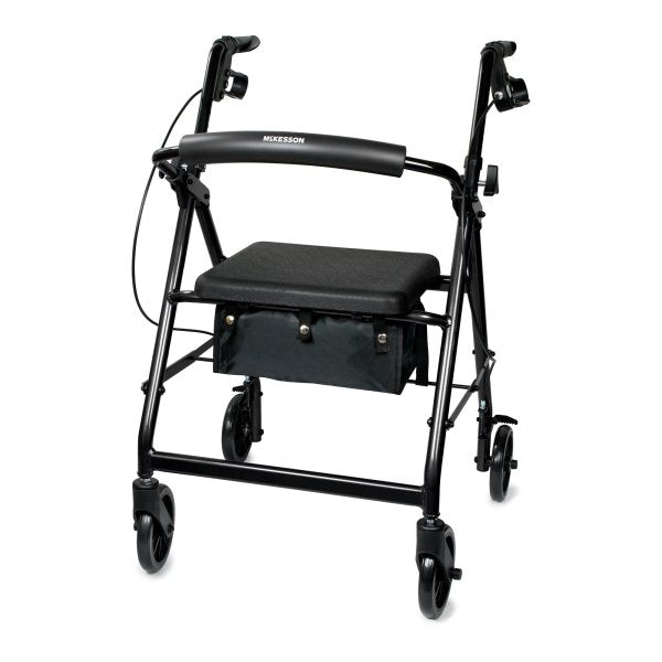 McKesson Folding Aluminum 4-Wheel Rollator - 1065266_EA - 1 McKesson Folding Aluminum 4-Wheel Rollator - 1065266_EA - 1