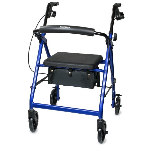 McKesson Folding Aluminum 4-Wheel Rollator - 1065264_EA - 3 McKesson Folding Aluminum 4-Wheel Rollator - 1065264_EA - 3