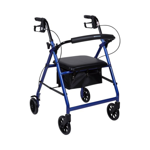 McKesson Folding Aluminum 4-Wheel Rollator - 1065267_EA - 12 McKesson Folding Aluminum 4-Wheel Rollator - 1065267_EA - 12