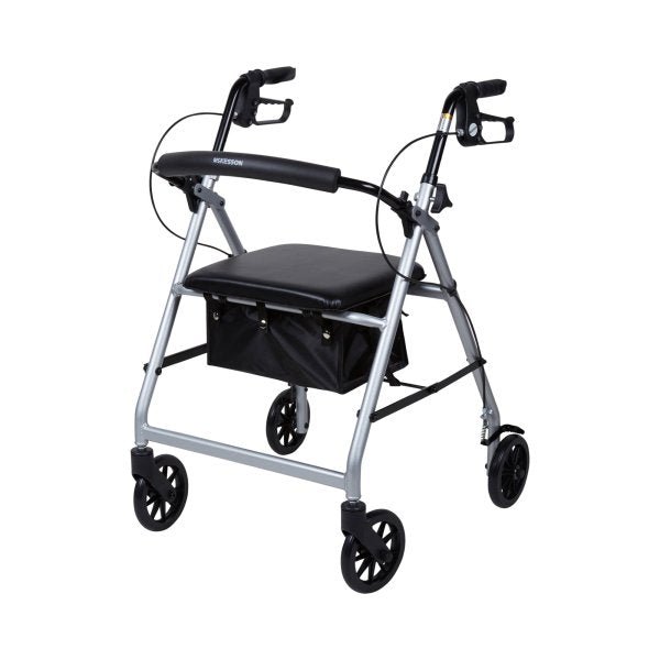 McKesson Folding Aluminum 4-Wheel Rollator - 1065267_EA - 5 McKesson Folding Aluminum 4-Wheel Rollator - 1065267_EA - 5
