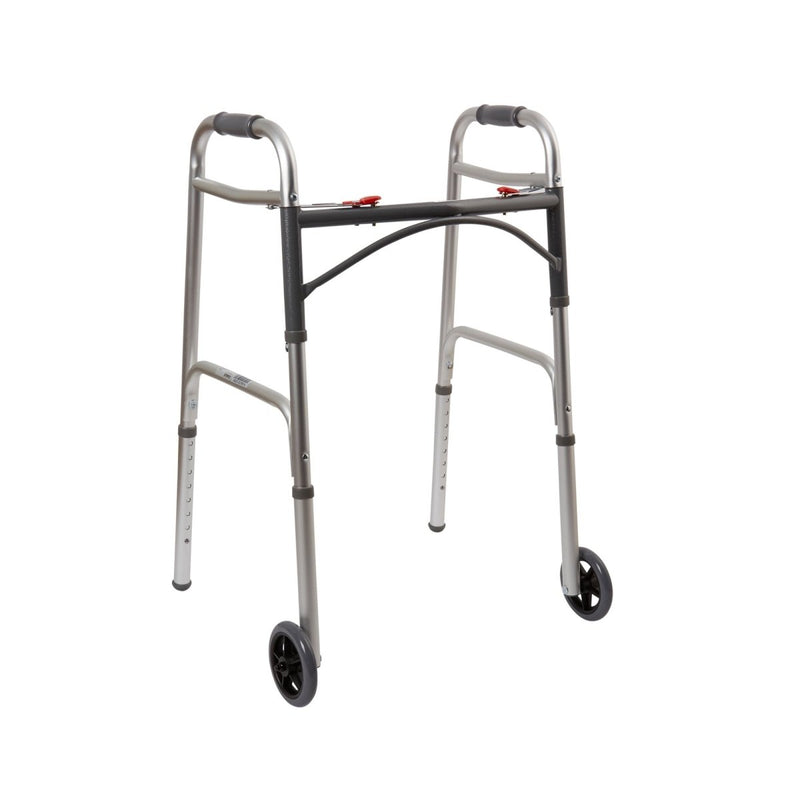 McKesson Folding Walker, Adjustable Height - 1073638_CS - 1 McKesson Folding Walker, Adjustable Height - 1073638_CS - 1
