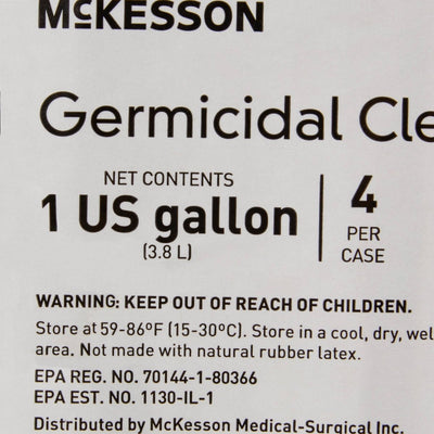 McKesson Germicidal Surface Disinfectant Cleaner, 1 gal.. Jug - 1103353_EA - 12 McKesson Germicidal Surface Disinfectant Cleaner, 1 gal.. Jug - 1103353_EA - 12
