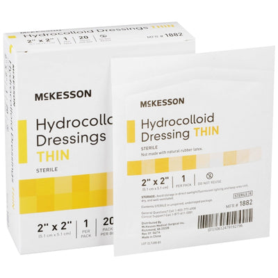 McKesson Hydrocolloid Dressing, 2 x 2 Inch - 882980_BX - 1 McKesson Hydrocolloid Dressing, 2 x 2 Inch - 882980_BX - 1