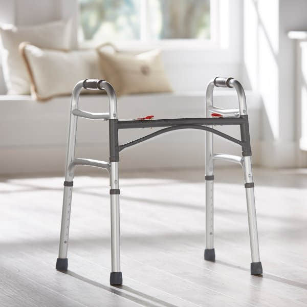McKesson Junior Aluminum Folding Walker, 25 – 32 Inch Height - 1065260_CS - 1 McKesson Junior Aluminum Folding Walker, 25 – 32 Inch Height - 1065260_CS - 2