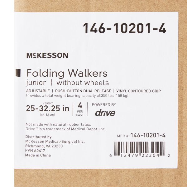 McKesson Junior Aluminum Folding Walker, 25 – 32 Inch Height - 1065260_CS - 5 McKesson Junior Aluminum Folding Walker, 25 – 32 Inch Height - 1065260_CS - 5