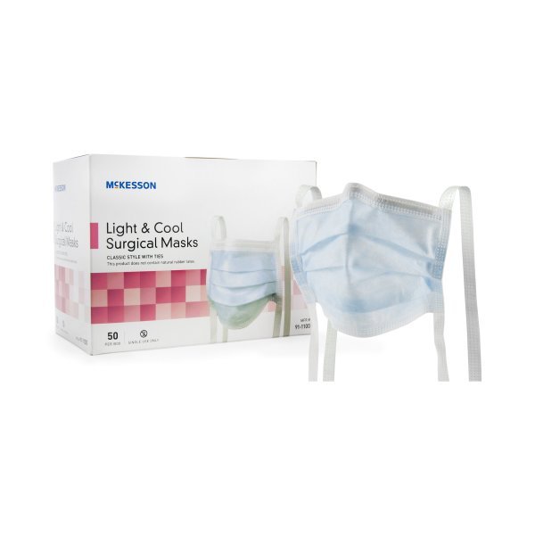 McKesson Light and Cool Surgical Masks - 206484_BX - 1 McKesson Light and Cool Surgical Masks - 206484_BX - 1