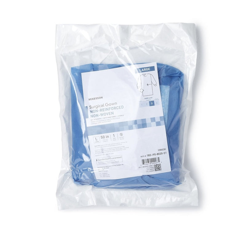 McKesson Non-Reinforced Surgical Gown with Towel - 1104452_PK - 12 McKesson Non-Reinforced Surgical Gown with Towel - 1104452_PK - 12