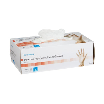 McKesson Non-Sterile, Powder-Free Vinyl Exam Gloves, Standard Cuff Length, Smooth Clear - 832683_BX - 2 McKesson Non-Sterile, Powder-Free Vinyl Exam Gloves, Standard Cuff Length, Smooth Clear - 832683_BX - 2