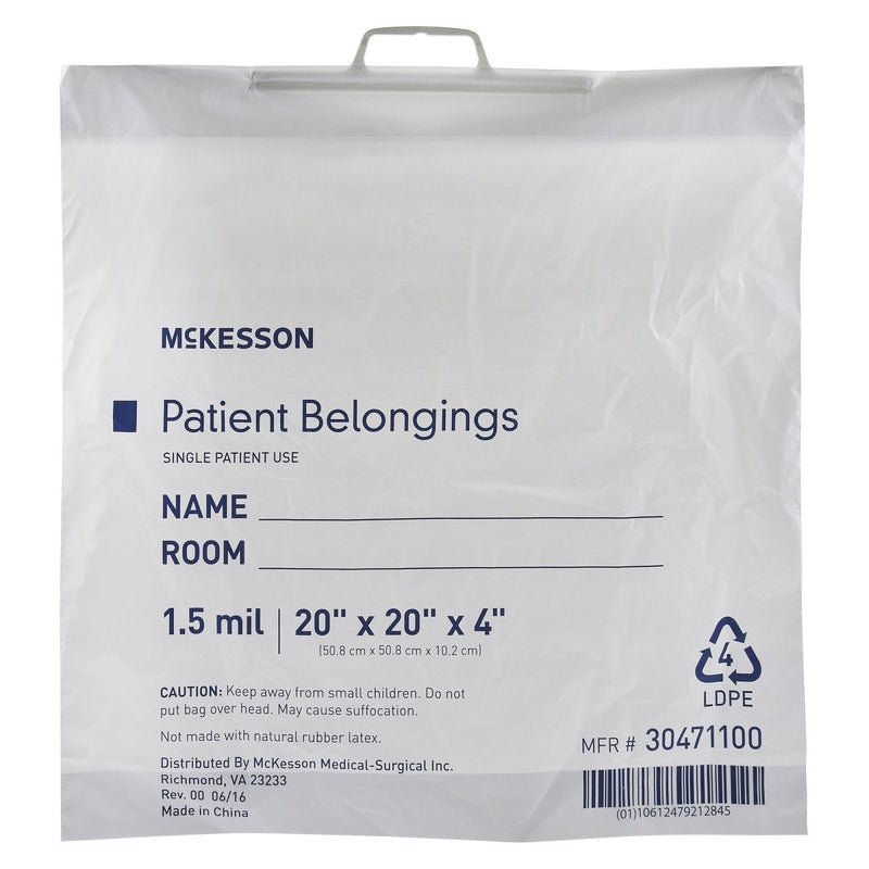 McKesson Patient Belongings Bag With Snap Closure - 447757_EA - 13 McKesson Patient Belongings Bag With Snap Closure - 447757_EA - 13