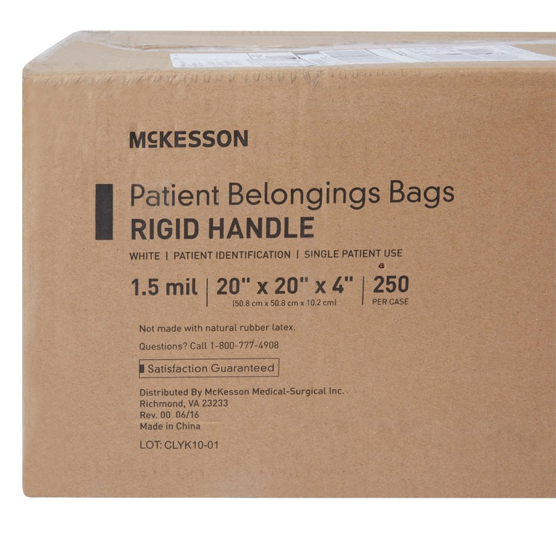 McKesson Patient Belongings Bag With Snap Closure - 447757_EA - 16 McKesson Patient Belongings Bag With Snap Closure - 447757_EA - 16