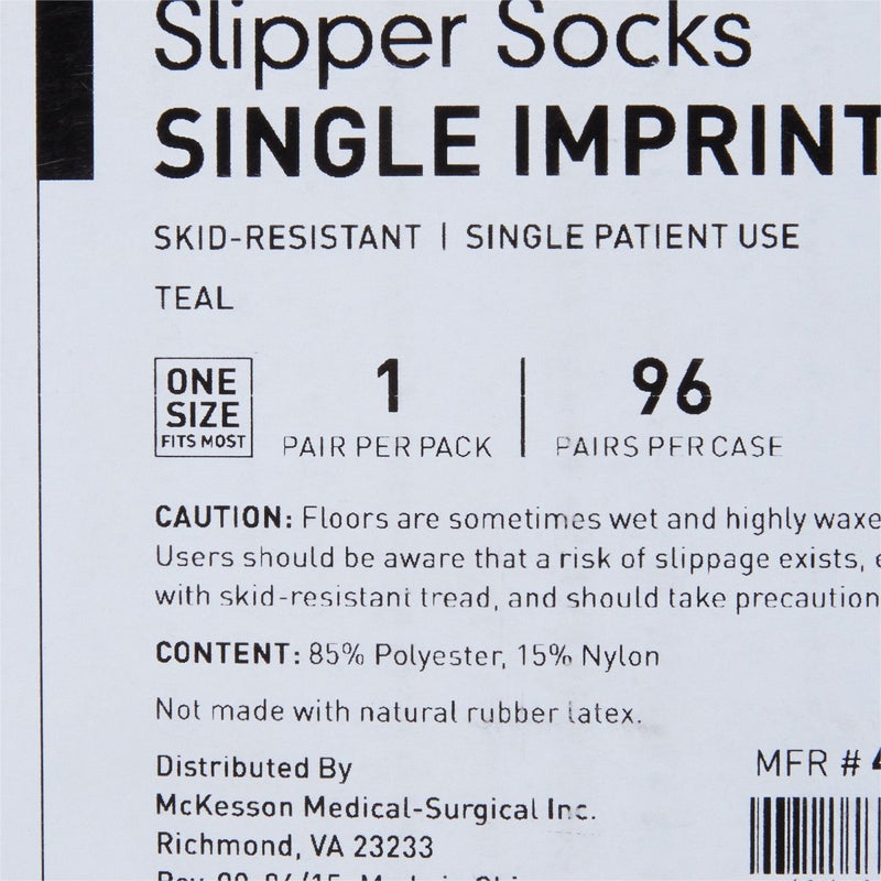 McKesson Paw Prints Slipper Socks, Aqua - 475019_PR - 18 McKesson Paw Prints Slipper Socks, Aqua - 475019_PR - 18