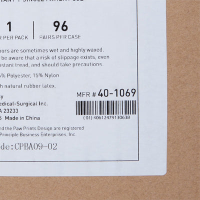 McKesson Paw Prints Slipper Socks, Aqua - 475019_PR - 17 McKesson Paw Prints Slipper Socks, Aqua - 475019_PR - 17