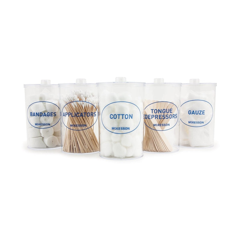 McKesson Plastic Labled Sundry Jar, 4.25 x 6.6 in - 476667_ST - 1 McKesson Plastic Labled Sundry Jar, 4.25 x 6.6 in - 476667_ST - 1