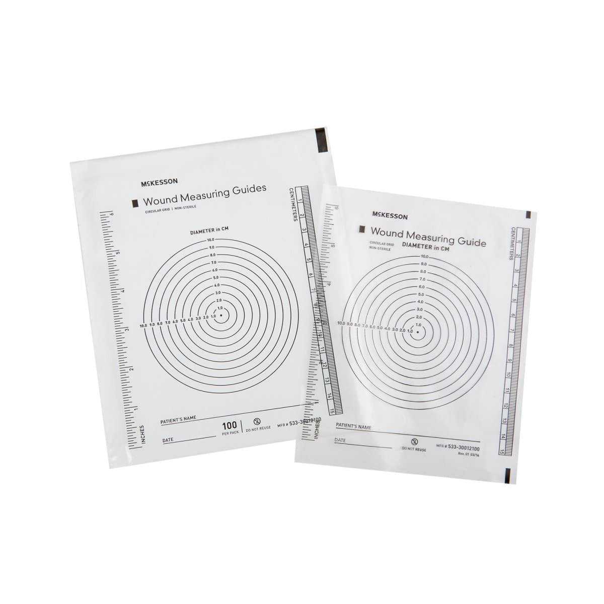 Mckesson Plastic Wound Measuring Guide - 580718_BX - 1 Mckesson Plastic Wound Measuring Guide - 580718_BX - 1