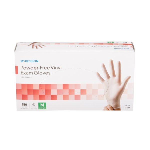 McKesson Powder-Free Vinyl Exam Gloves - 832683_BX - 5 McKesson Powder-Free Vinyl Exam Gloves - 832683_BX - 5
