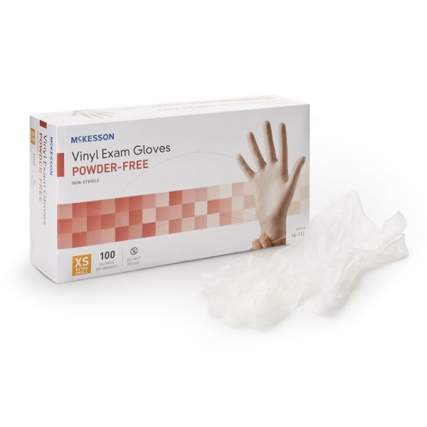McKesson Powder-Free Vinyl Exam Gloves - 833078_BX - 15 McKesson Powder-Free Vinyl Exam Gloves - 833078_BX - 15