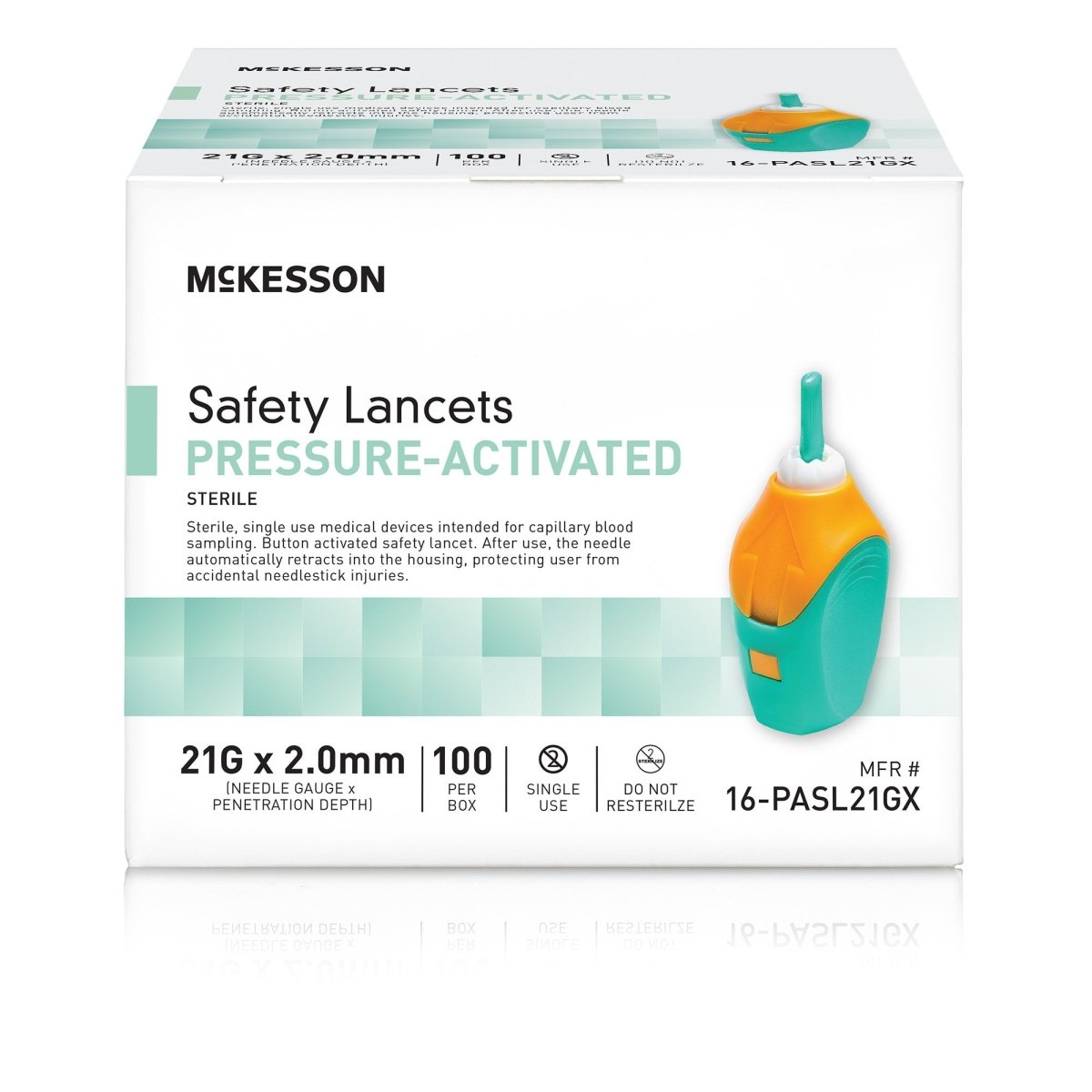 Mckesson Pressure Activated Safety Lancets - 1217981_BX - 1 Mckesson Pressure Activated Safety Lancets - 1217981_BX - 1