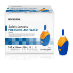 Mckesson Pressure Activated Safety Lancets - 1217982_BX - 2 Mckesson Pressure Activated Safety Lancets - 1217982_BX - 2
