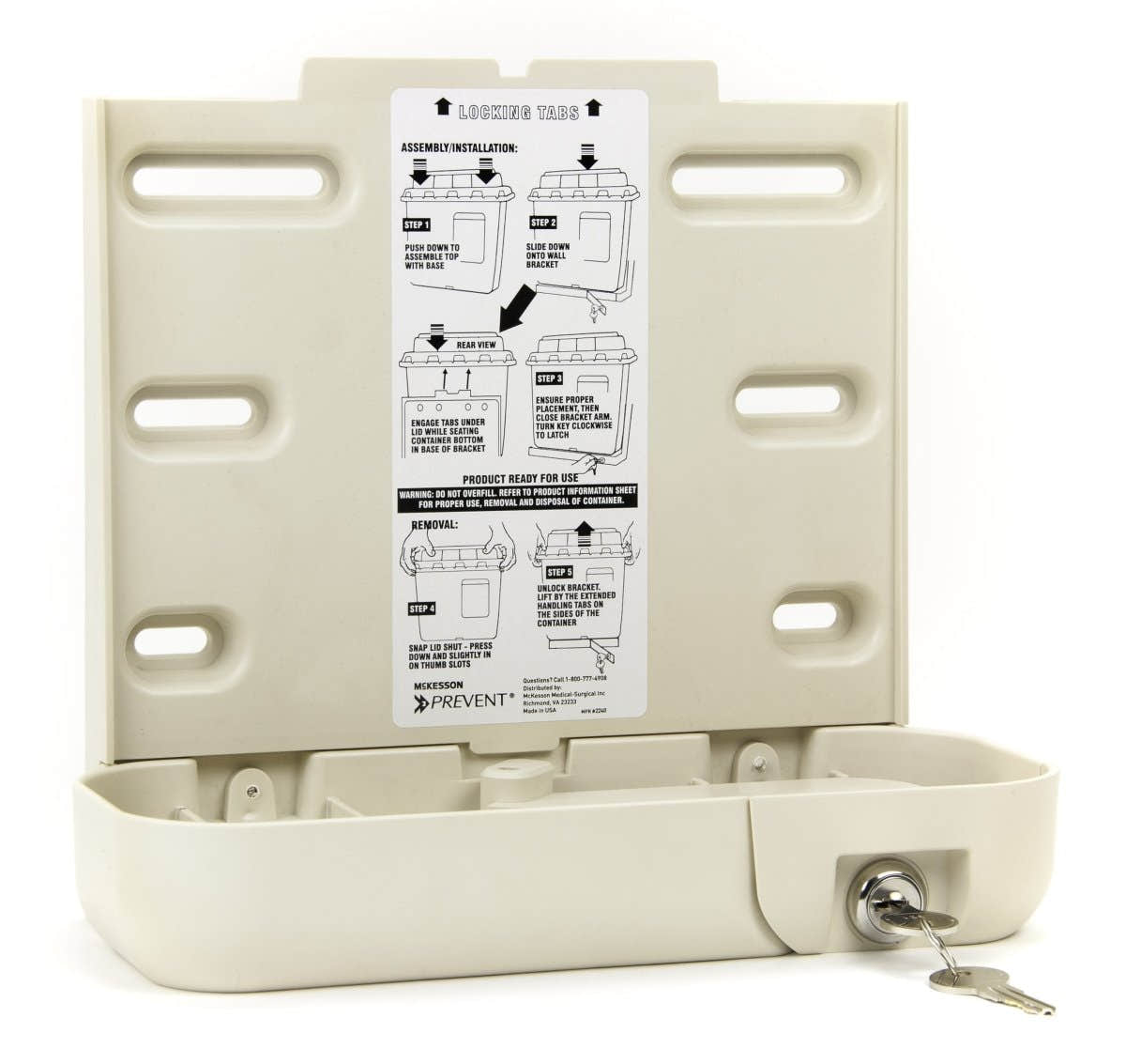 Mckesson Prevent Sharps Collector Bracket - 1011864_CS - 1 Mckesson Prevent Sharps Collector Bracket - 1011864_CS - 1