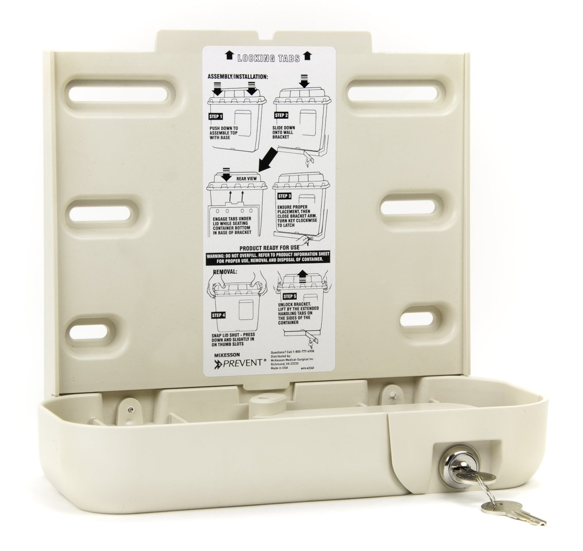Mckesson Prevent Sharps Collector Bracket - 1011864_CS - 1 Mckesson Prevent Sharps Collector Bracket - 1011864_CS - 1