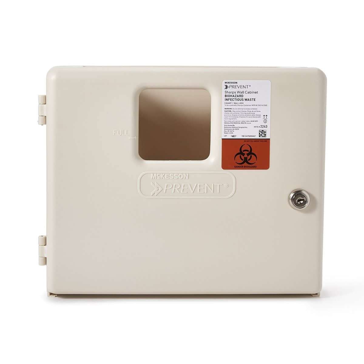 Mckesson Prevent Sharps Collector Wall Cabinet - 855128_CS - 1 Mckesson Prevent Sharps Collector Wall Cabinet - 855128_CS - 1