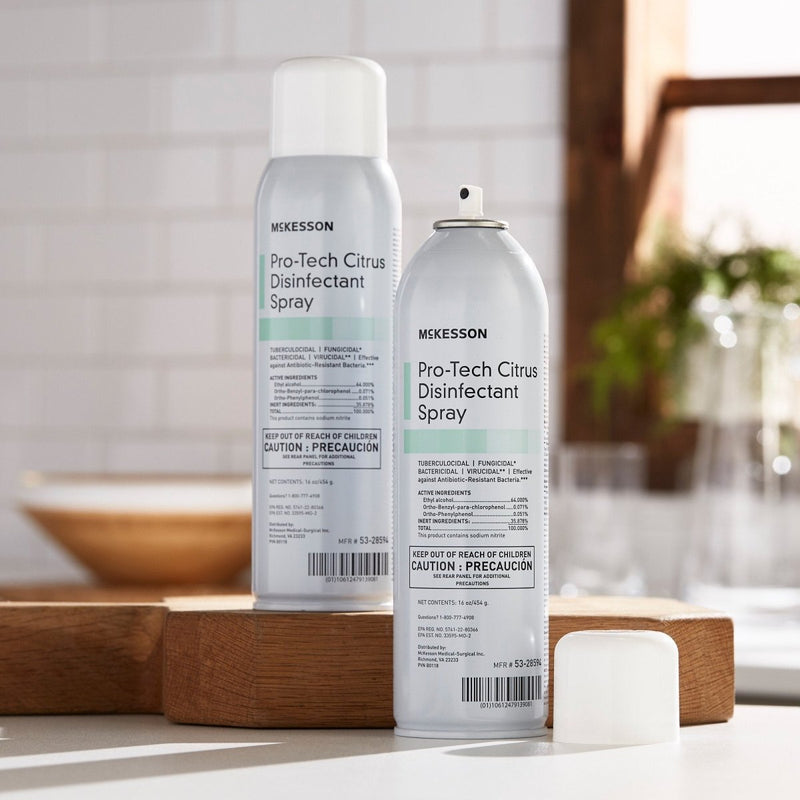 McKesson Pro-Tech Surface Disinfectant Cleaner Alcohol-Based Liquid, Non-Sterile, Citrus Scent - 1099449_EA - 4 McKesson Pro-Tech Surface Disinfectant Cleaner Alcohol-Based Liquid, Non-Sterile, Citrus Scent - 1099449_EA - 4
