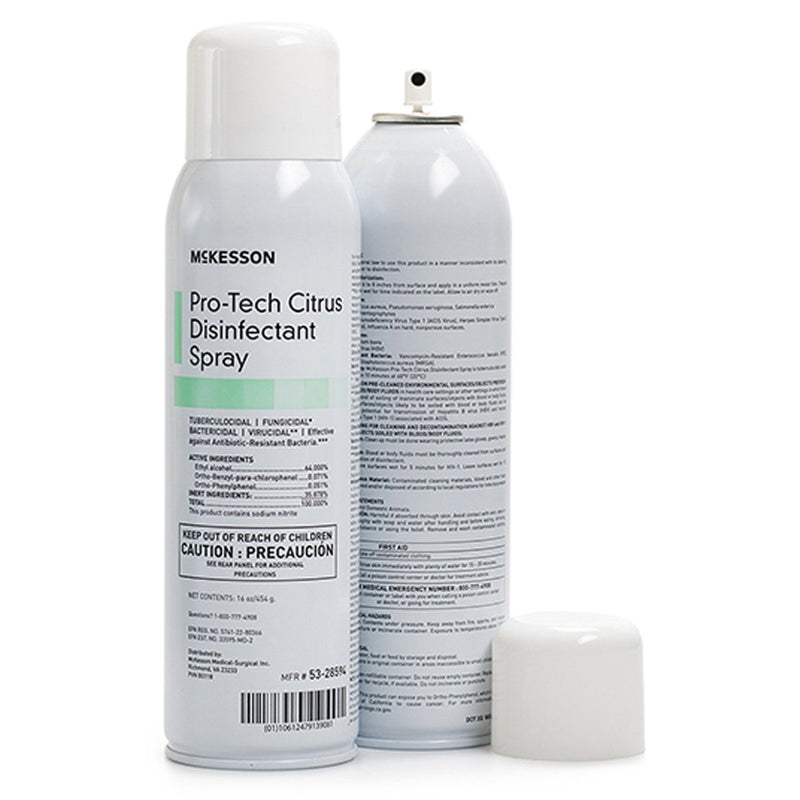 McKesson Pro-Tech Surface Disinfectant Cleaner Alcohol-Based Liquid, Non-Sterile, Citrus Scent - 1099449_EA - 3 McKesson Pro-Tech Surface Disinfectant Cleaner Alcohol-Based Liquid, Non-Sterile, Citrus Scent - 1099449_EA - 3