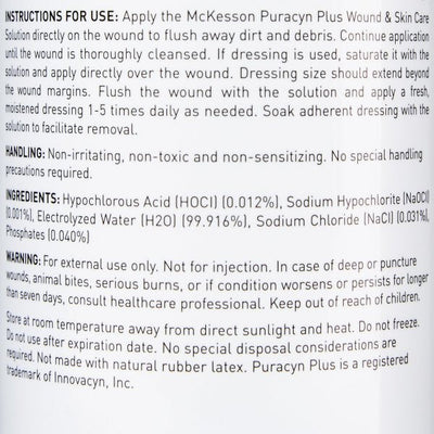 McKesson Puracyn Plus Wound Irrigation Solution - 1113217_CS - 6 McKesson Puracyn Plus Wound Irrigation Solution - 1113217_CS - 6