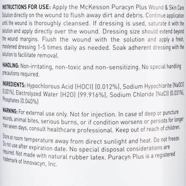 McKesson Puracyn Plus Wound Irrigation Solution - 1113217_CS - 6 McKesson Puracyn Plus Wound Irrigation Solution - 1113217_CS - 6