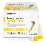 Mckesson Push Button Safety Lancet - 1217989_BX - 1 Mckesson Push Button Safety Lancet - 1217989_BX - 1
