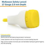 McKesson Push Button Safety Lancets - 1217991_BX - 6 McKesson Push Button Safety Lancets - 1217991_BX - 6