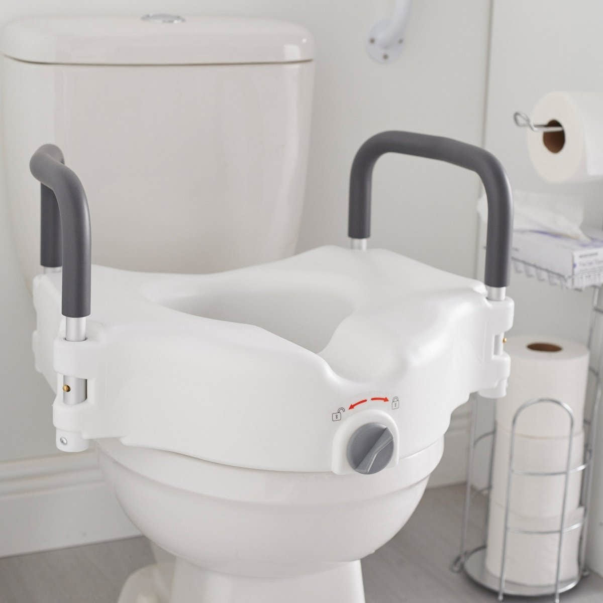 McKesson Raised Toilet Seat, 5-Inch Height, White - 1065229_EA - 1 McKesson Raised Toilet Seat - 1065229_EA - 2