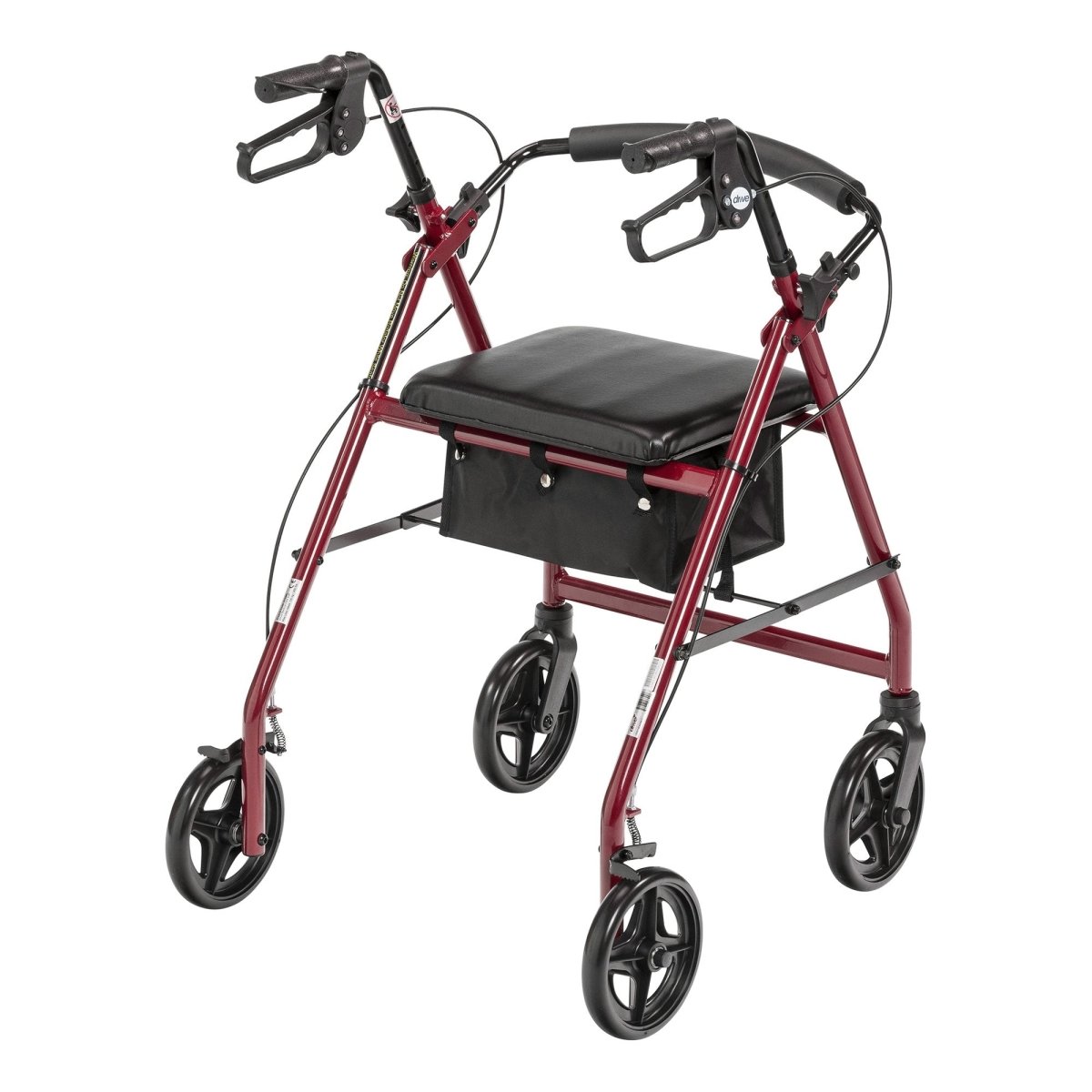 Mckesson Red 4 Wheel Rollator - 1205410_CS - 1 Mckesson Red 4 Wheel Rollator - 1205410_CS - 1