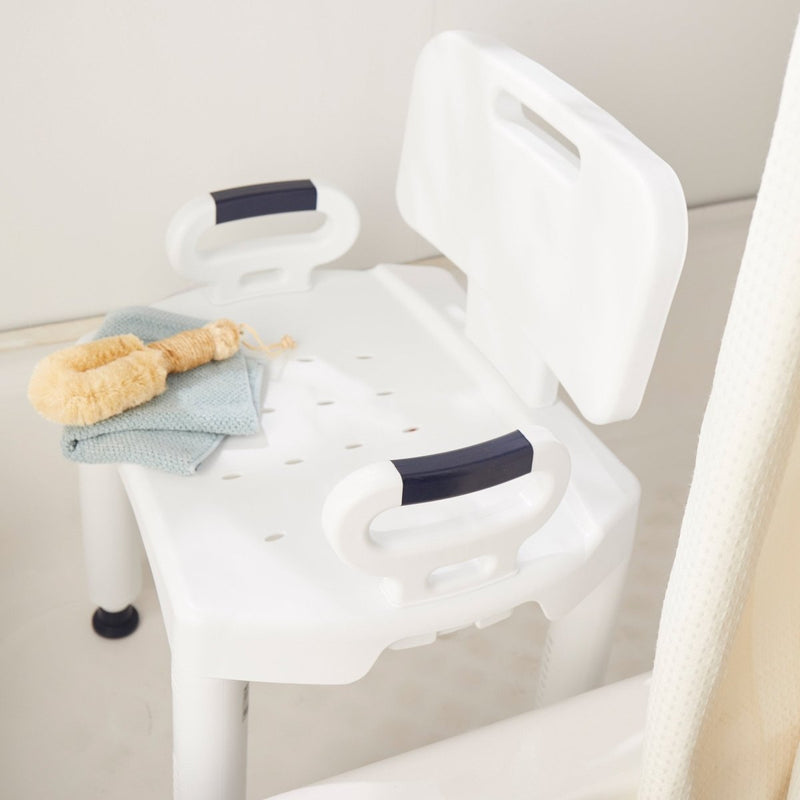McKesson Removable Arm Rail Plastic Removable Back Bath Bench, 20½ Inch Width - 1065204_EA - 14 McKesson Removable Arm Rail Plastic Removable Back Bath Bench, 20½ Inch Width - 1065204_EA - 14