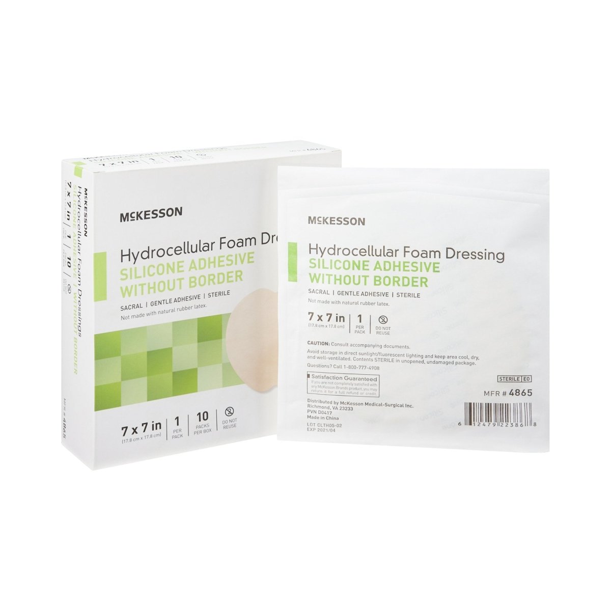 McKesson Silicone Gel Adhesive without Border Silicone Foam Dressing, 7 x 7 Inch Sacral - 1083088_BX - 1 McKesson Silicone Gel Adhesive without Border Silicone Foam Dressing, 7 x 7 Inch Sacral - 1083088_BX - 1
