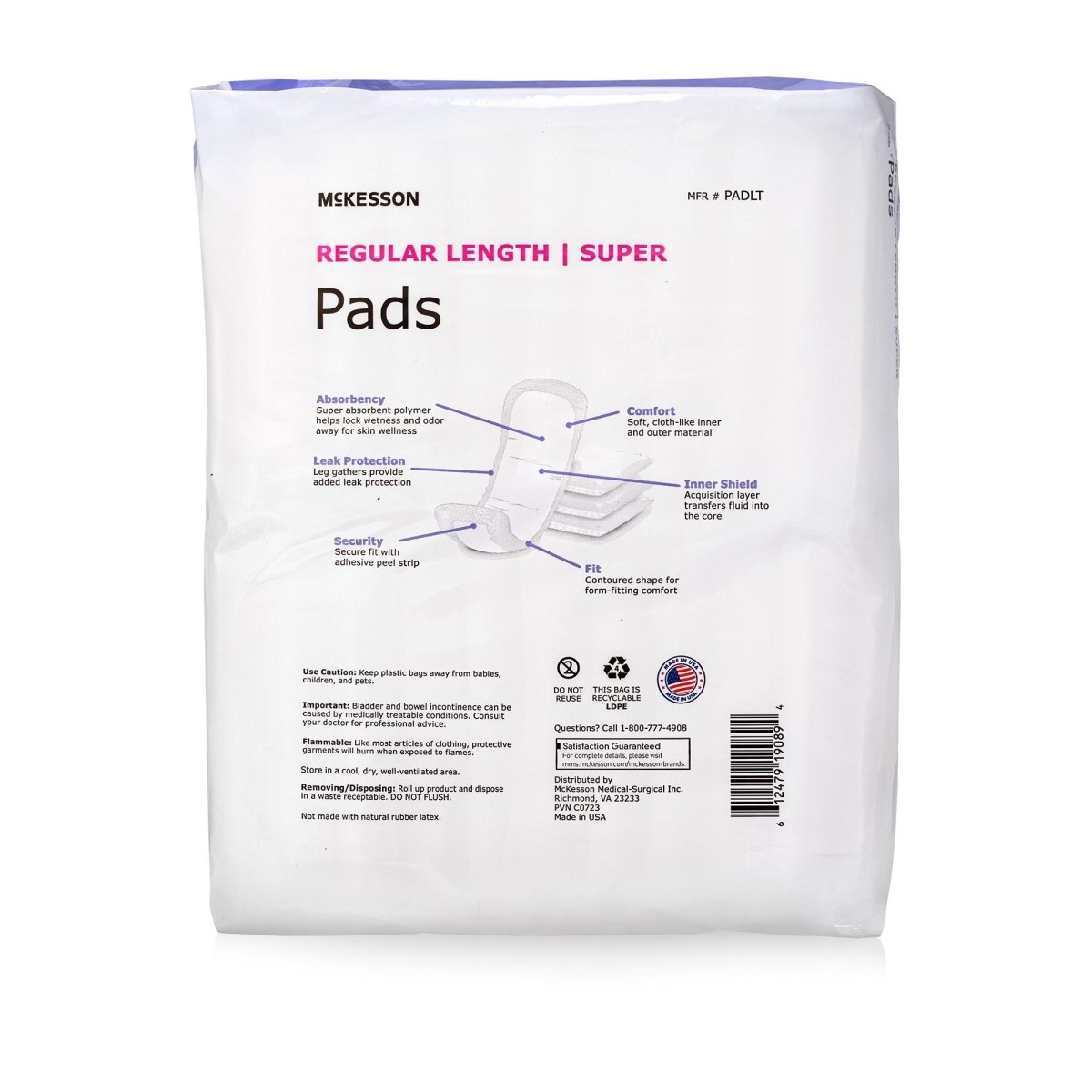 McKesson Super Moderate Absorbency Bladder Control Pad - 884158_CS - 1 McKesson Super Bladder Control Pads - 884158_BG - 2