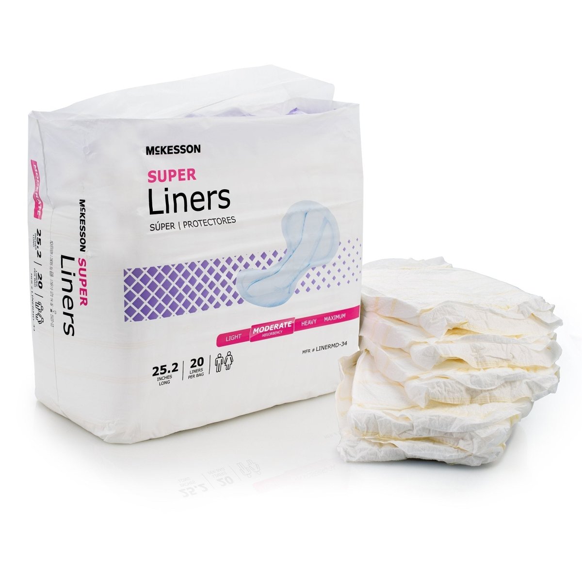 McKesson Super Incontinence Liner - 1187897_BG - 1 McKesson Super Incontinence Liner - 1187897_BG - 1