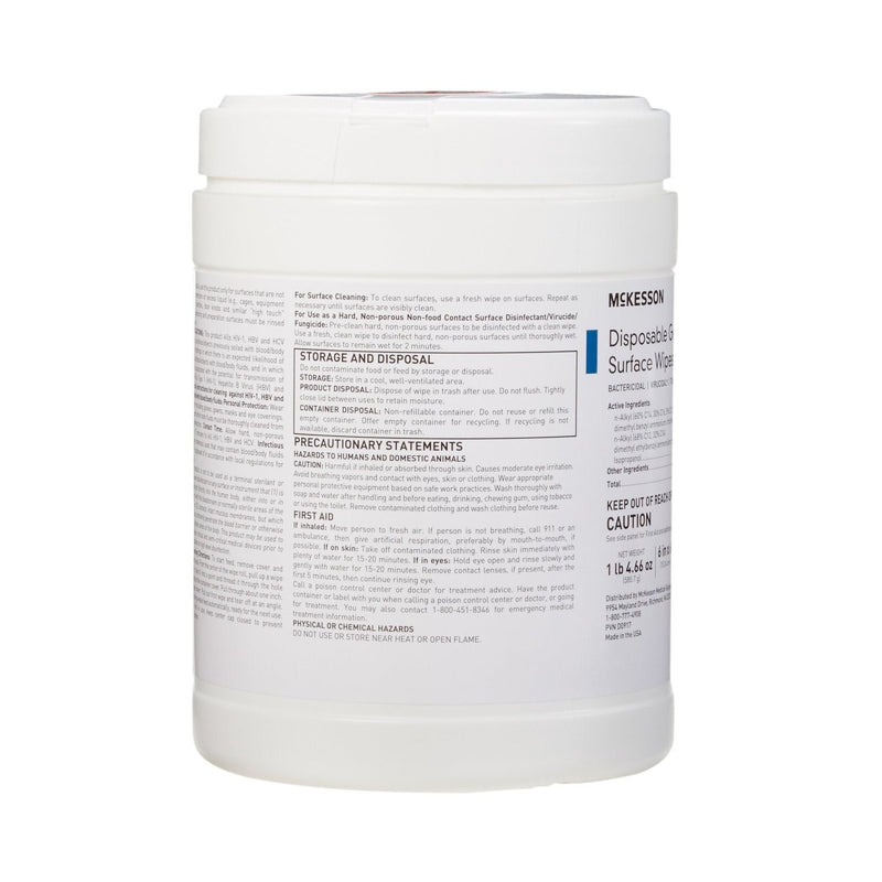 McKesson Surface Disinfectant Wipes, Large Canister - 880563_CS - 14 McKesson Surface Disinfectant Wipes, Large Canister - 880563_CS - 14