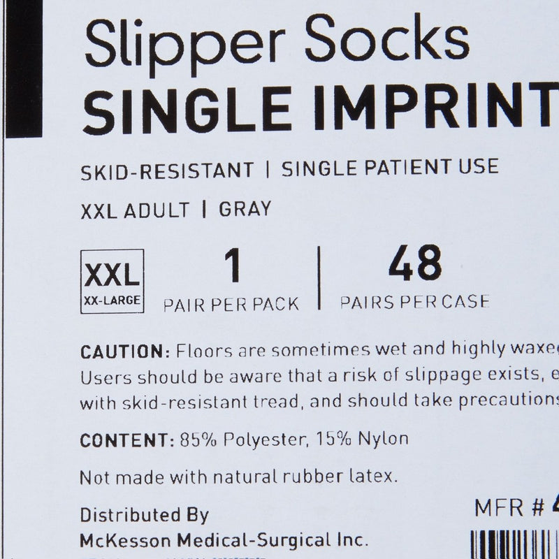 McKesson Terries Adult Slipper Socks - 504733_PR - 18 McKesson Terries Adult Slipper Socks - 504733_PR - 18