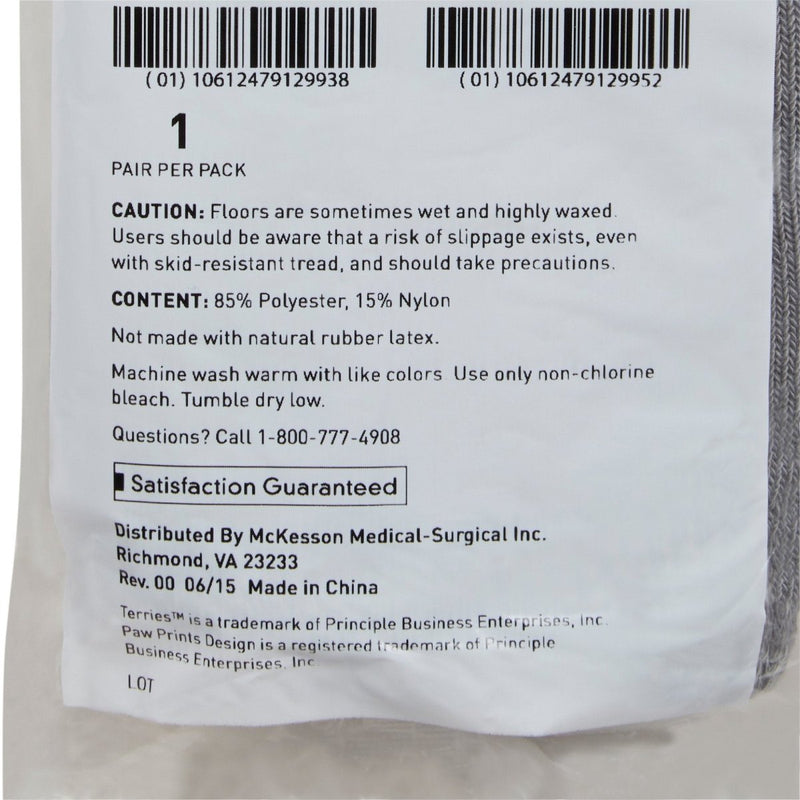 McKesson Terries Adult Slipper Socks - 504733_PR - 15 McKesson Terries Adult Slipper Socks - 504733_PR - 15