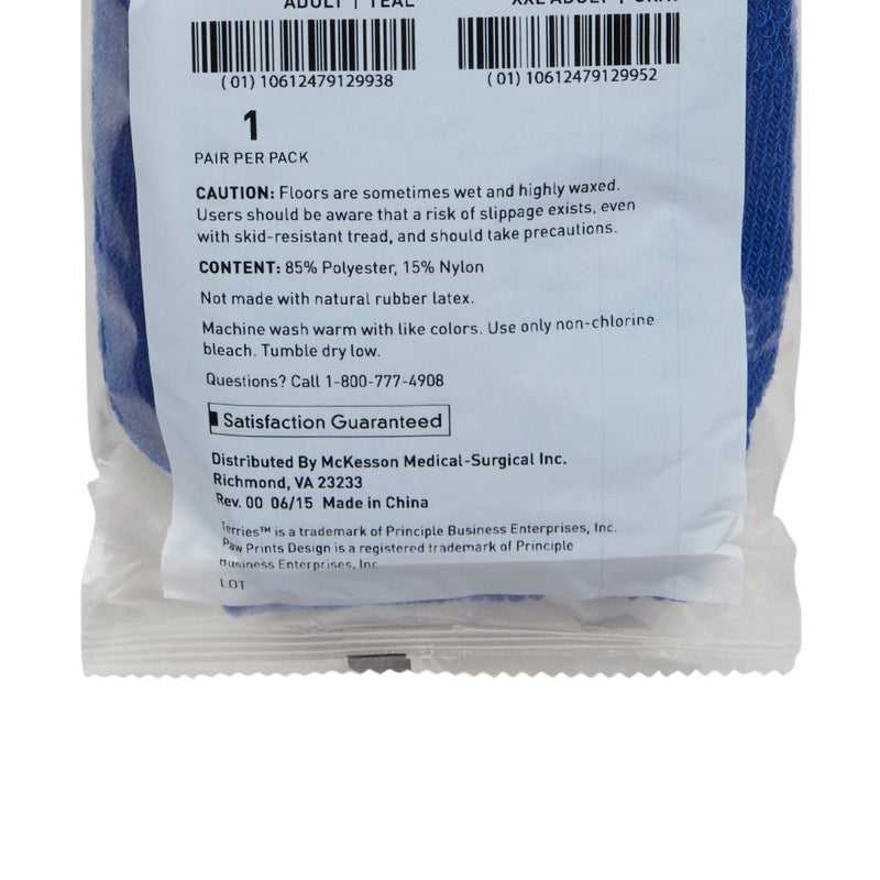 McKesson Terries Adult Slipper Socks - 334875_PR - 85 McKesson Terries Adult Slipper Socks - 334875_PR - 85