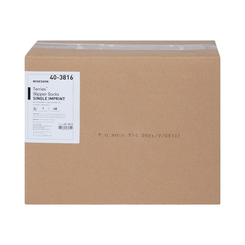 McKesson Terries Adult Slipper Socks - 334875_PR - 87 McKesson Terries Adult Slipper Socks - 334875_PR - 87