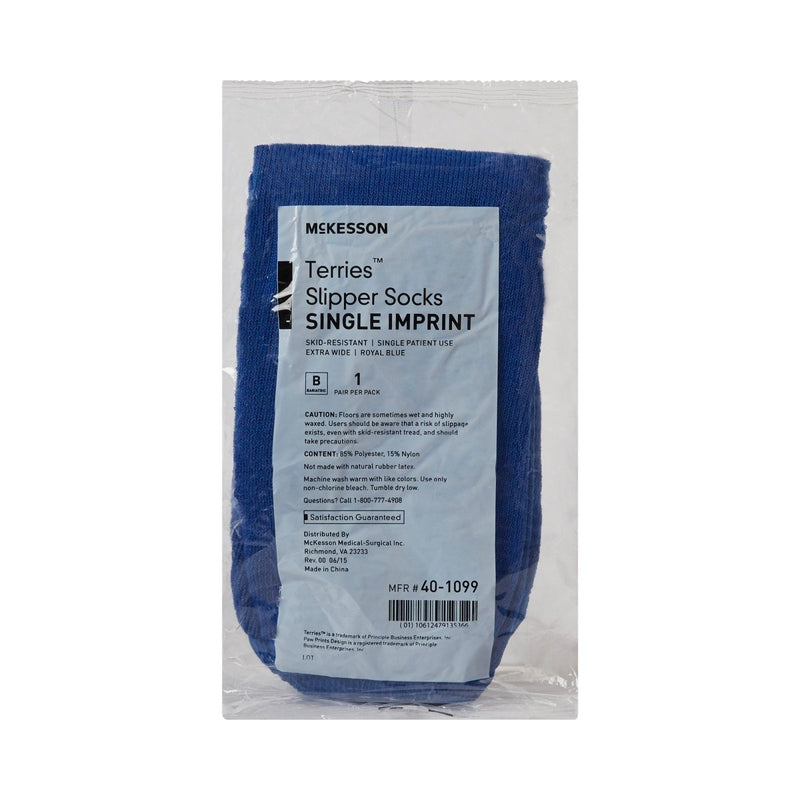 McKesson Terries Adult Slipper Socks - 480453_PR - 27 McKesson Terries Adult Slipper Socks - 480453_PR - 27