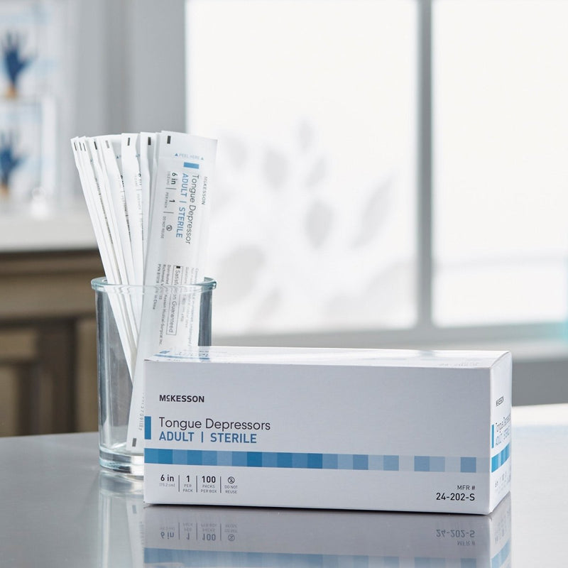 McKesson Tongue Depressors Senior Wide Blade - 508714_CS - 20 McKesson Tongue Depressors Senior Wide Blade - 508714_CS - 20