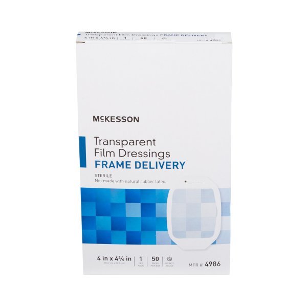 McKesson Transparent Film Dressing with Frame-Style Delivery - 886409_EA - 12 McKesson Transparent Film Dressing with Frame-Style Delivery - 886409_EA - 12