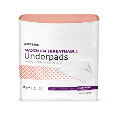 McKesson Ultimate Breathable Underpads, Maximum Protection, 24 Inch x 36 Inch - 1075428_BG - 1 McKesson Ultimate Breathable Underpads, Maximum Protection, 24 Inch x 36 Inch - 1075428_BG - 1