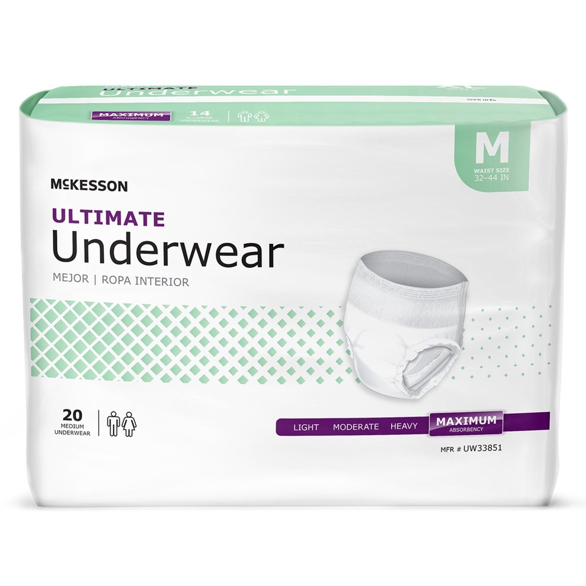 McKesson Ultimate Maximum Absorbent Underwear -Unisex - 1123835_BG - 1 McKesson Ultimate Maximum Absorbent Underwear -Unisex - 1123835_BG - 1