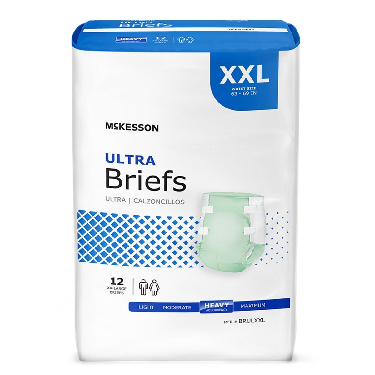 McKesson Ultra Heavy Absorbency Incontinence Briefs -Unisex - 742323_CS - 1 McKesson Ultra Heavy Absorbency Incontinence Briefs -Unisex - 742323_CS - 1
