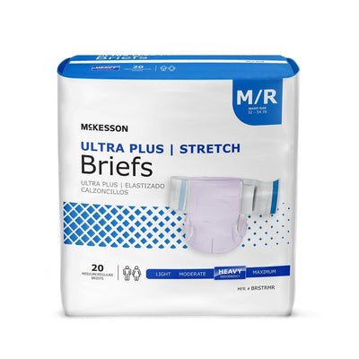 McKesson Ultra Plus Stretch Heavy Absorbency Incontinence Brief -Unisex - 884170_BG - 2 McKesson Ultra Plus Stretch Heavy Absorbency Incontinence Brief -Unisex - 884170_BG - 2